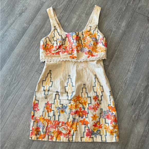 LAST PRICE🍒🤍 FREE PEOPLE the Big Bang metallic tea combo mini dress 🤍 - Picture 13 of 14